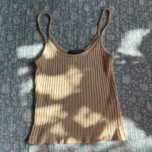 Discontinued Brandy Melville Heavy Ribbed Tank Top – Cream